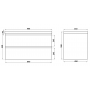 Qubist Matte White Wall Hung 900 Vanity Cabinet Only